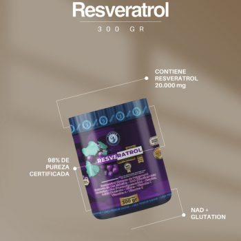 Resveratrol + NAD - 20.000mg - 300 gramos