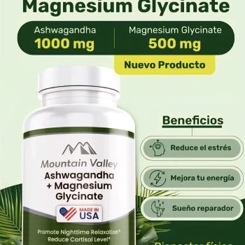 Ashwagandha mas Glicinato - 1000mg - 100 Capsulas